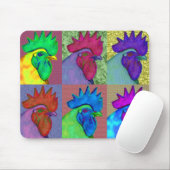 Die Rooster sind wild geworden! Mousepad (Mit Mouse)