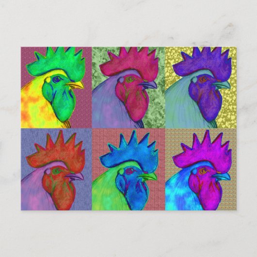Die Rooster sind wild geworden! Postkarte (Vorderseite)