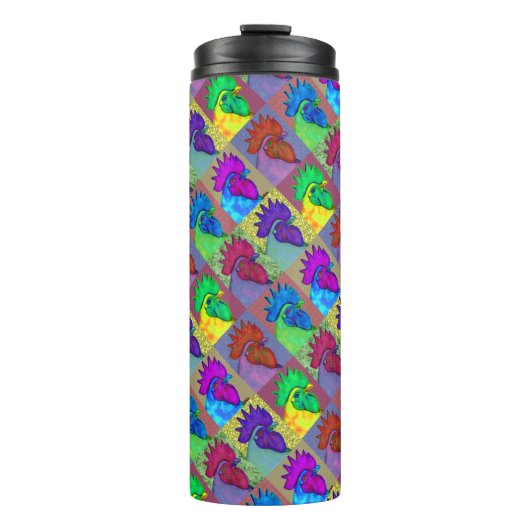 Die Rooster sind wild geworden! Thermosbecher (Vorderseite)