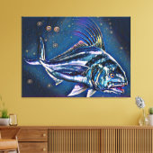 Die Roosterfish, Baja California Canvas Print Leinwanddruck (Insitu (Wohnzimmer))
