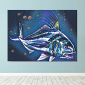 Die Roosterfish, Baja California Canvas Print Leinwanddruck (Insitu (Holzboden))