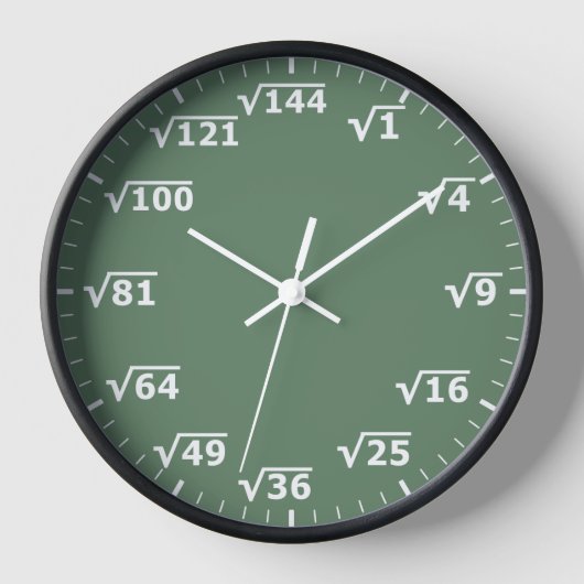 Die Root Clock auf dem grünen Platz - Mathematik-U Uhr (Vorderseite)