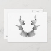Die Rorschach-Prüffarben-Platten-Plate mit 7 Köpfe Postkarte (Vorne/Hinten)