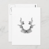 Die Rorschach-Prüffarben-Platten-Plate mit 7 Köpfe Postkarte (Vorne/Hinten)