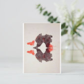 Die Rorschach-Prüffarbenblöcke Plate 2 zwei Mensch Postkarte (Stehend Vorderseite)