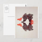 Die Rorschach-Prüffarbenblöcke Plate 2 zwei Mensch Postkarte (Vorne/Hinten)