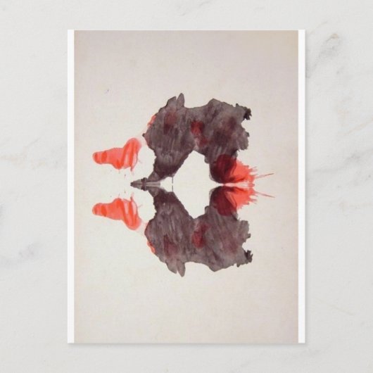 Die Rorschach-Prüffarbenblöcke Plate 2 zwei Mensch Postkarte (Vorderseite)