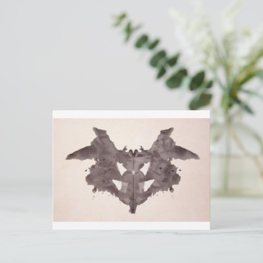 Die Rorschach-Prüfklotz-Platte 1 Bat, Moth Postkarte (Stehend Vorderseite)