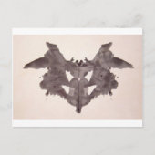 Die Rorschach-Prüfklotz-Platte 1 Bat, Moth Postkarte (Vorderseite)