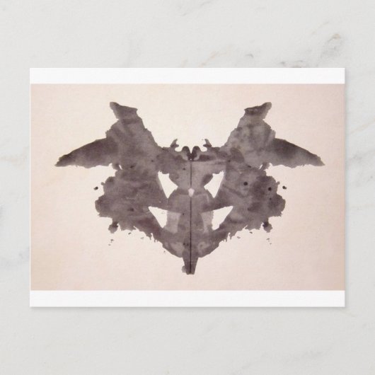 Die Rorschach-Prüfklotz-Platte 1 Bat, Moth Postkarte (Vorderseite)