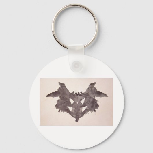 Die Rorschach-Prüfklotz-Platte 1 Bat, Moth Schlüsselanhänger (Vorderseite)