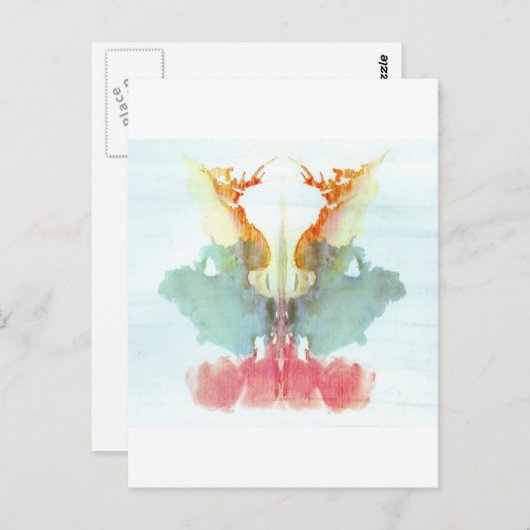 Die Rorschach-Prüfklotz-Platte 9 Mensch Postkarte (Vorne/Hinten)