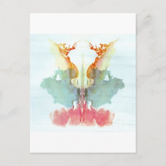 Die Rorschach-Prüfklotz-Platte 9 Mensch Postkarte (Vorderseite)