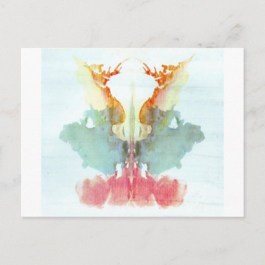 Die Rorschach-Prüfklotz-Platte 9 Mensch Postkarte (Vorderseite)