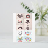 Die Rorschach-Prüftinte blockiert alle 10 Teller 1 Postkarte (Stehend Vorderseite)