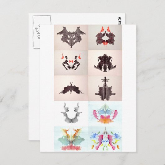 Die Rorschach-Prüftinte blockiert alle 10 Teller 1 Postkarte (Vorne/Hinten)