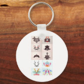 Die Rorschach-Prüftinte blockiert alle 10 Teller 1 Schlüsselanhänger (Vorderseite)