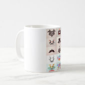 Die Rorschach Test-Tinte befleckt allen 10 Teller Kaffeetasse (Vorderseite Links)