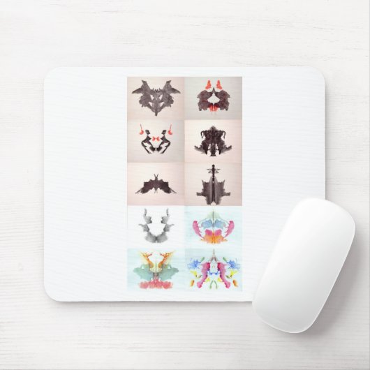 Die Rorschach Test-Tinte befleckt allen 10 Teller Mousepad (Mit Mouse)