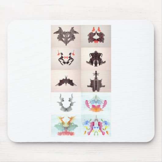 Die Rorschach Test-Tinte befleckt allen 10 Teller Mousepad (Vorne)