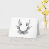 Die Rorschach Test-Tinte befleckt Kopf-Gesichter Karte (Gelbe Blume)