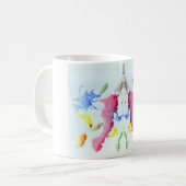 Die Rorschach Test-Tinte befleckt Krabben-Hummer Kaffeetasse (Vorderseite Links)