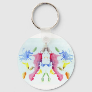 Die Rorschach Test-Tinte befleckt Krabben-Hummer Schlüsselanhänger