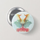 Die Rorschach Test-Tinte befleckt Menschen der Button (Vorne & Hinten)