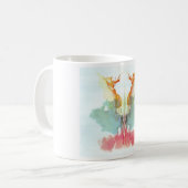 Die Rorschach Test-Tinte befleckt Menschen der Kaffeetasse (Vorderseite Links)