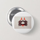 Die Rorschach Test-Tinte befleckt Platte 2 zwei Button (Vorne & Hinten)