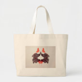 Die Rorschach Test-Tinte befleckt Platte 2 zwei Jumbo Stoffbeutel (Vorne)