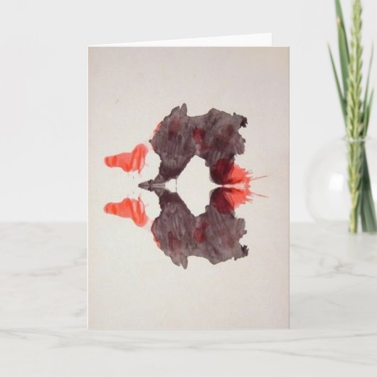 Die Rorschach Test-Tinte befleckt Platte 2 zwei Karte (Vorderseite)