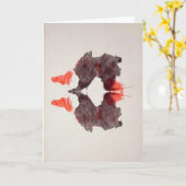 Die Rorschach Test-Tinte befleckt Platte 2 zwei Karte (Gelbe Blume)