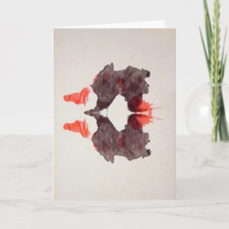 Die Rorschach Test-Tinte befleckt Platte 2 zwei Karte