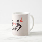 Die Rorschach Test-Tinte befleckt Platte 3 zwei Kaffeetasse (VorderseiteRechts)