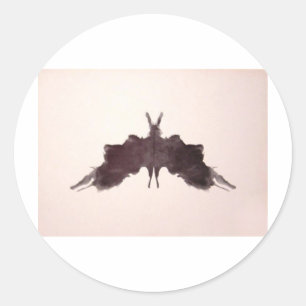 Die Rorschach Test-Tinte befleckt Schläger-Motte Runder Aufkleber