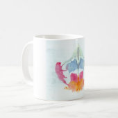 Die Rorschach Test-Tinte befleckt Tier der Kaffeetasse (Vorderseite Links)
