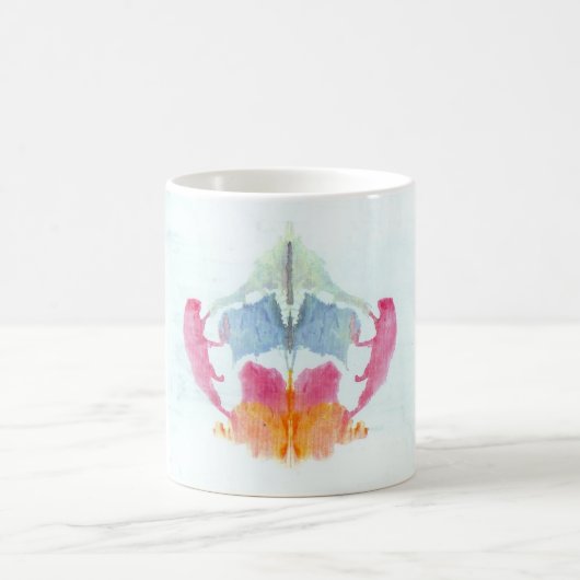 Die Rorschach Test-Tinte befleckt Tier der Kaffeetasse (Mittel)