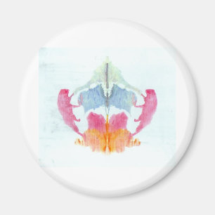 Die Rorschach Test-Tinte befleckt Tier der Magnet
