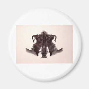 Die Rorschach Test-Tinte befleckt Tierhaut der Magnet