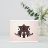 Die Rorschach-Testfarben Blocks Plate 4 Tierhaut Postkarte (Stehend Vorderseite)