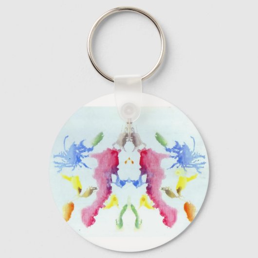 Die Rorschach Testfarbenplatte 10 Crab Hummer Schlüsselanhänger (Vorderseite)