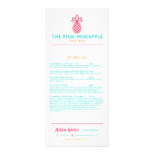 Die rosa Ananas Werbekarte (Hinten)