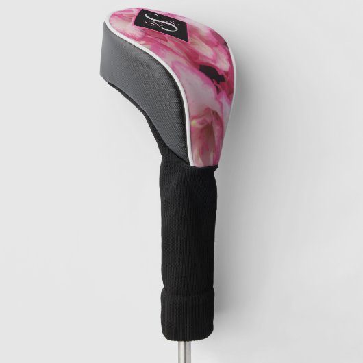 Die rosa Azaleen-Blumengolf-Kopf-Abdeckung der Golf Headcover (angewinkelt)