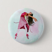 Die rosa Ballerina Button (Vorderseite)