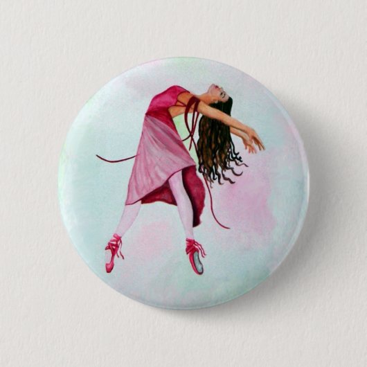 Die rosa Ballerina Button (Vorderseite)