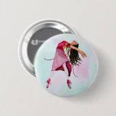 Die rosa Ballerina Button (Vorne & Hinten)