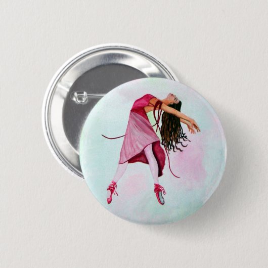 Die rosa Ballerina Button (Vorne & Hinten)
