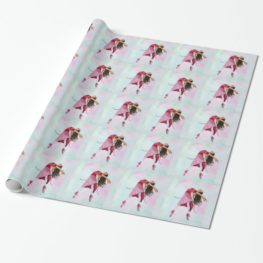 Die rosa Ballerina Geschenkpapier (Ungerollt)