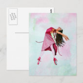 Die rosa Ballerina Postkarte (Vorne/Hinten)